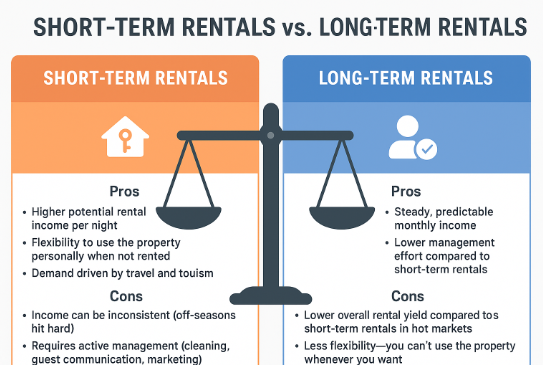 Short-Term Rentals vs. Long-Term Rentals: Which is Better in Today’s Market?